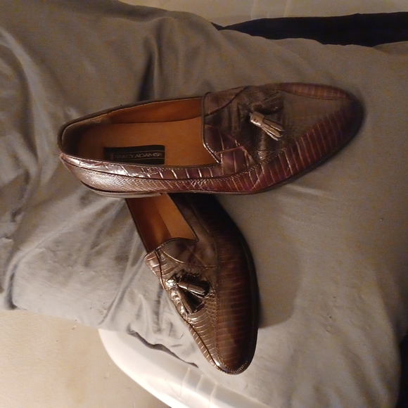 Stacy Adam's dress shoes 9 genuine snake dark brow - Picture 6 of 6